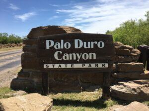 Palo Duro State Park Sign