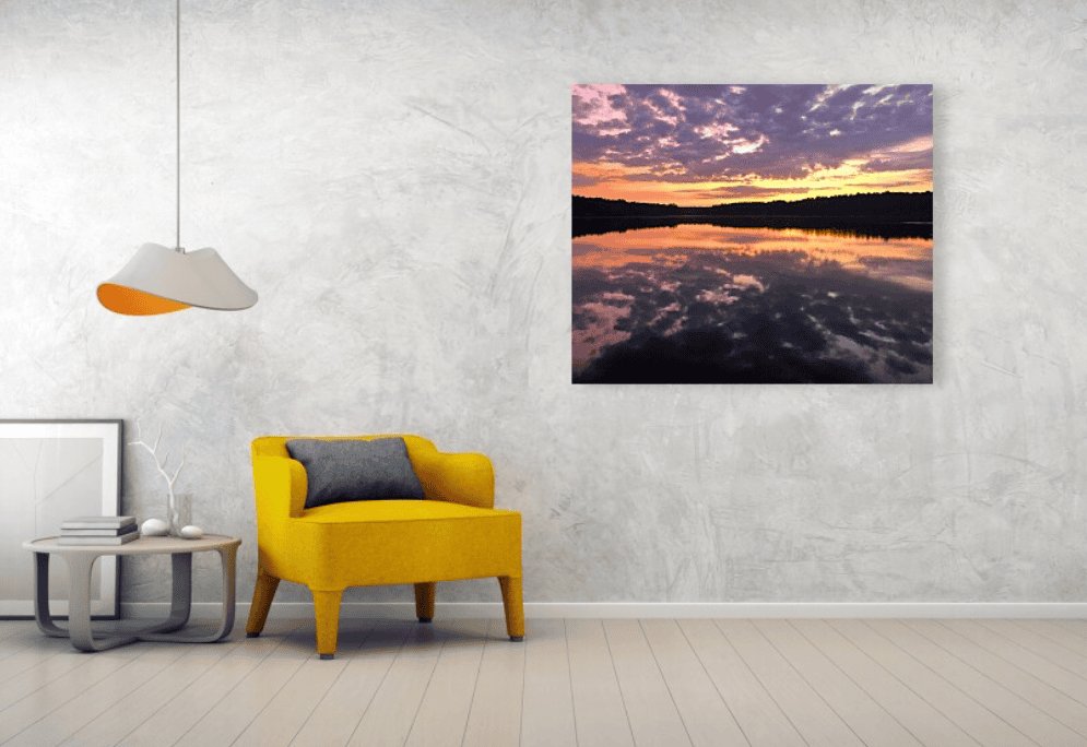 Canvas Print of a Sunrise Over Bear Lake